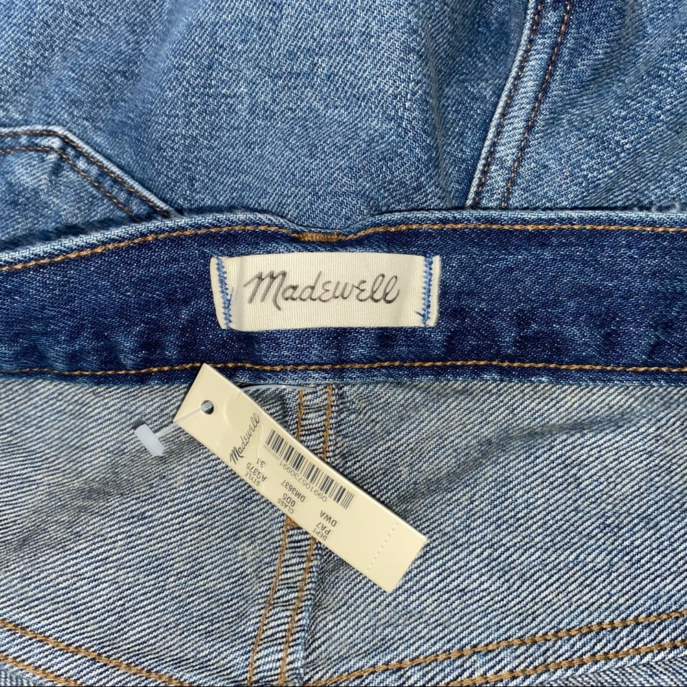 NWT Madewell Mom Jean High rise straight Denim Jeans 34 Downey Wash AG375 - Picture 14 of 16